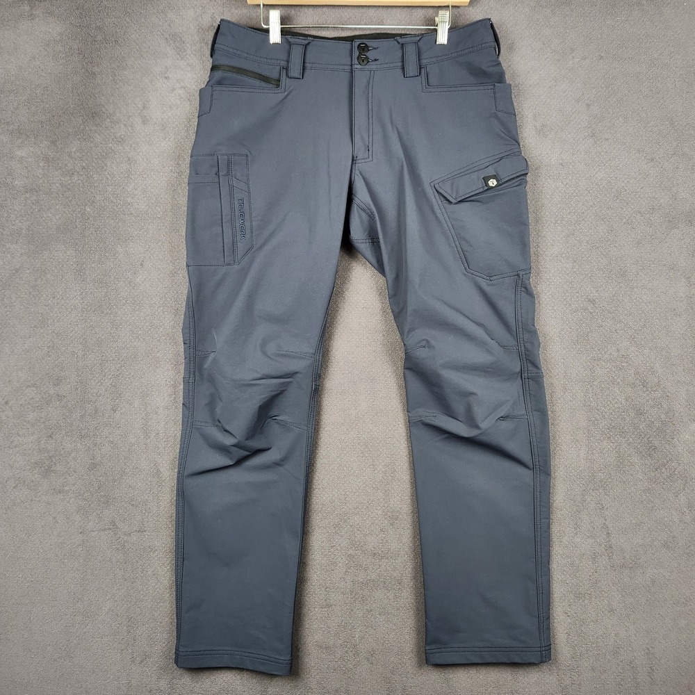 Truewerk T2 Werkpants Mens 34x32 Navy Blue Tactical Workwear Cargo Stretch Pants